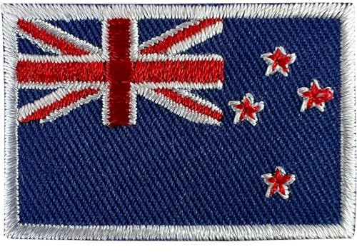Mini-Aufnäher mit Neuseeland-Flagge, zum Aufbügeln oder Aufnähen auf Kleidung, Taschen, Hemden, kleine Stickerei