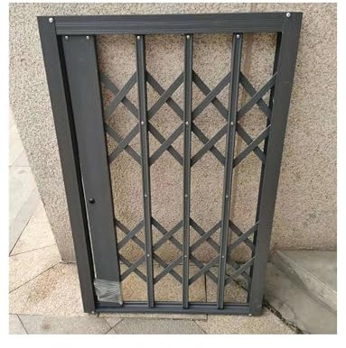 Barres de sécurité en aluminium for fenêtres - Garde-corps pliable et à l'épreuve des enfants for fenêtres extérieures/chambres/greniers/abris de jardin et sous-sols, barrière antivol verrouillable, c