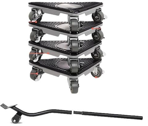 Heavy Duty Furniture Trolley for Safe Piano & Pool Table Moving 360° Swivel Casters 2000lbs Capacity Durable Dolly with Wheels for Easy Transport