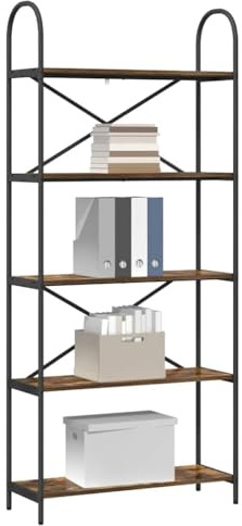 vidaXL Rectangular Storage Unit Bookcase – Freestanding Mobile Bookcases for the Living Room