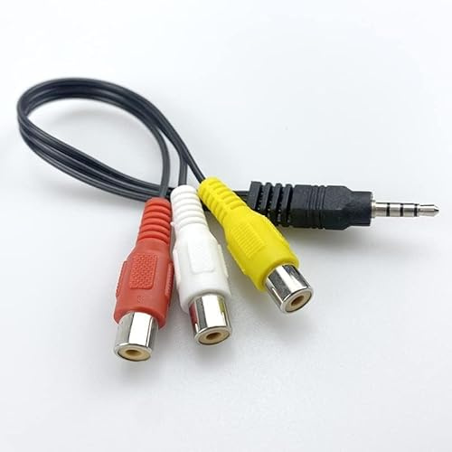 DUOBAGMA AV-Adapter, Video-AV-Komponenten-Adapterkabel, Ersatz für TCL TV, 3 RCA auf AV-Eingangsadapter – P13 3,5-mm-Klinkenstecker