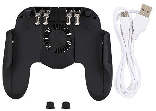 TICFOX Smartphone Game Controller, 6-Tasten Trigger mit Kühllüfter, Ergonomisches Gamepad mit Handys bis 6,5 Zoll, Justierbarer Handheld Controller