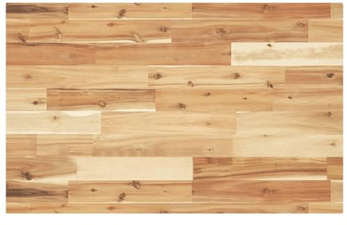 mzdioop Mesa de lavabo de madera de acacia, 160 x 50 x 4 cm, con revestimiento de aceite, robusta bandeja de baño para lavabo, versátil como armario bajo, estantería o cómoda en el baño y WC de