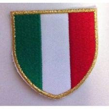 MAREL Patch Scudetto Italia Bordo Sottile cm 5 x 5 Toppa Ricamata termoadesiva, cadauno.