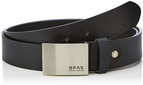 BRAX Herren Stijl lederen riem effen koppelriem G rtel, Schwarz, 110 EU