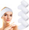 VIVOTE Mikrofaser Kosmetik Stirnband, Spa Haarband, Frottee verstellbare Haarschutzband mit Klettverschluss, Mikrofaser Haarband bei Make Up, Sport, Dusche, Yoga, waschbar 4pcs (weiß)