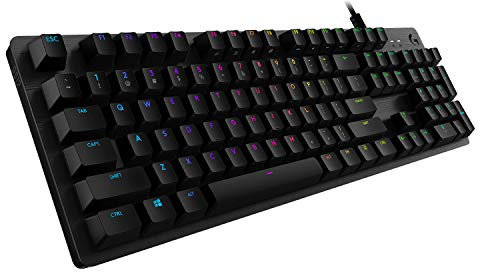 Logitech G TASTIERA DA GIOCO MECCANICO RGB 512 CARBON CON RUMORE GX BLU (CLICKY), LAYOUT SCANDINAVICO