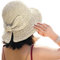 Foldable Wide Brim Floppy Straw Sun Hat Summer Beach Hat for Women Girl - Beige - Medium