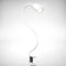 B.K.Licht - Schreibtischlampe mit Kabelschalter, schwenkbar, klemmbar, Klemmlampe, Klemmleuchte, Nachttischlampe, Leselicht Kinder, Bürolampe, Leselampe, Leseleuchte, 54,5x5,2 cm, Weiß
