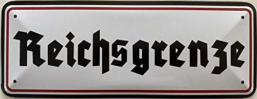 Deko7 Blechschild 27 x 10 cm Reichsgrenze