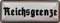 Deko7 Blechschild 27 x 10 cm Reichsgrenze