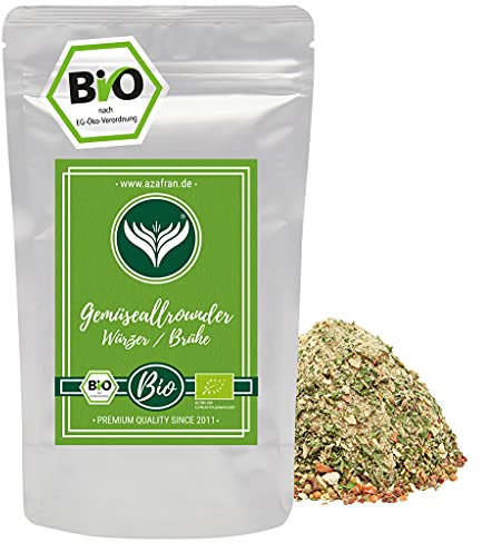 Azafran BIO Gemüsewürzer/Gemüsebrühe bzw Brühe ohne Hefe, Glutamate, Fett und Zucker 500g