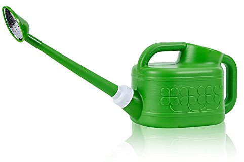 Ebristar Arrosoir en Plastique pour Plantes d'intérieur et d'extérieur de 4 litres, Pot d'arrosage pour Fleurs de Jardin avec Long Bec et tête d'arrosage Amovible rotative à 360 degrés, Vert