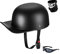 Woljay Jahrgang Jethelm Motorradhelm Retro Baseball Kappe Halbhelm Männer Frauen für Kreuzer Straße Roller Moped mit Maske Gläser - DOT Certified (Matte Black,L)