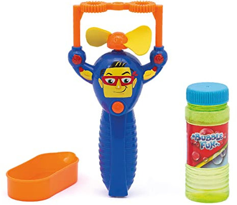Simba 107286093 - Bubble Fun Seifenblasen Superheld, mit Batterie, 15cm, 55ml Lauge, ab 3 Jahren