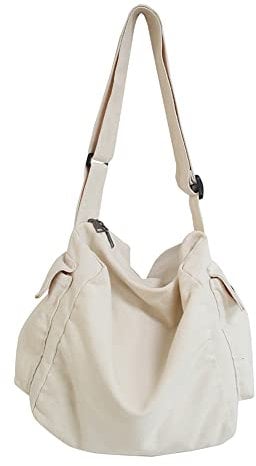 GSenhui Messenger Bag Canvas Crossbody Bag Vintage Kuriertasche Unisex Umhängetasche Groß Kapazität, Multifunktionale Schultertasche Schule Shoulder Bag für Jugendlich Teenager