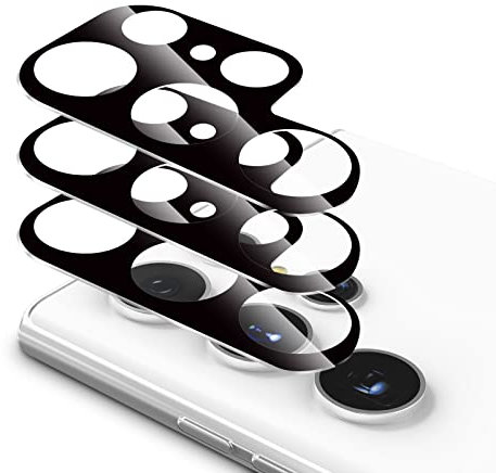 imluckies Compatible for Samsung Galaxy S22 Ultra 2022 5G Camera Lens Protector [3 pack], 9H Hardness Tempered Glass Camera Screen Protector Film [Anti-Scratch], Ultra-thin & Easy Installation, Black