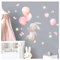 Little Deco Wandsticker Hase mit Luftballon Wandtattoo Fluoreszierende Leuchtpunkte Baby Kinderzimmer Leuchtaufkleber selbstklebend Wanddeko DL860-2