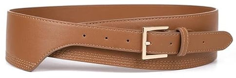 YANYUESHOP Gürtel Gürtel für Frauen PU-Leder Gold Quadrat Dornschließe Kummerbund Körper Korsett Kummerbund Damen breite weiche Taillenbänder (Color : A, Size : One Size)
