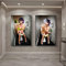 Moderne Toilette Sexy Femme Fumer et Boire Toile Peinture Affiches Et Gravures Mur Art Photos Pour Salon Décor 60x90cmx2 Sans Cadre