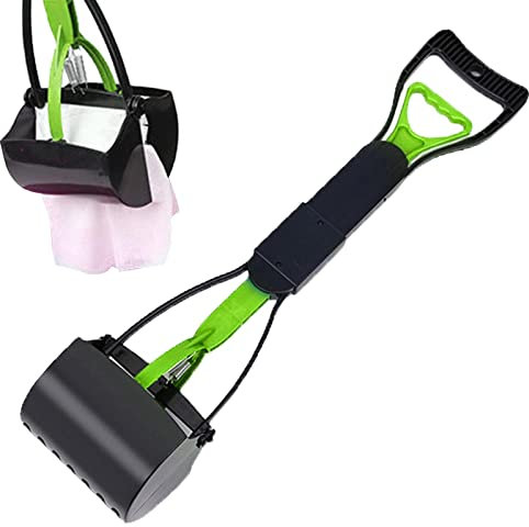 JINGLING Pelle Ramasse Crottes pour Chien 60cm Portatif Pelle à déjections Canines avec Longue poignée Pliable pour extérieur Jardin, intérieur et Chat, Compagnie, Pas Besoin Se pencher