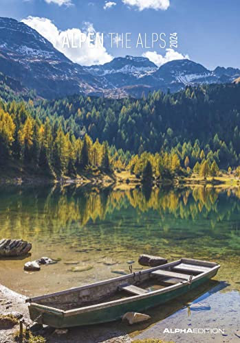 Alpen 2024 - Bild-Kalender 23,7x34 cm - The Alps - Wandkalender - mit Platz für Notizen - Alpha Edition