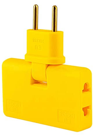 GIMOCOOL Adaptador de Enchufe Plegable,Adaptador de Salida eléctrica de 2 Clavijas Enchufe Plano - Enchufe convertidor de Toma de Corriente de Grifo de Pared Interior ultraplano para el hogar