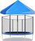 ZNULA Trampolin-Überdachung, 8FT, blau, Achteckig, für Kinder, Erwachsene und Outdoor-Enthusiasten