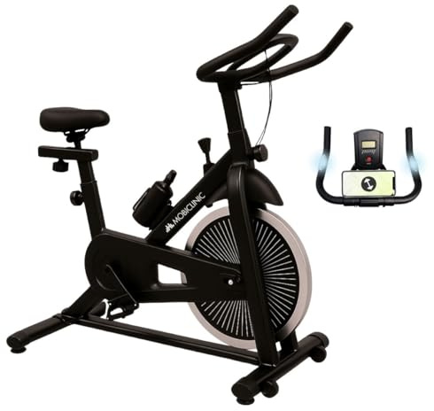 Mobiclinic® fitness, Heimtrainer fahrrad, Verschiedene widerstandsstufen, Teide, Vollständig einstellbar, Lcd-bildschirm, Herzfrequenzmesser, 6 kg schwungrad, Handyhalterung, Indoor bike