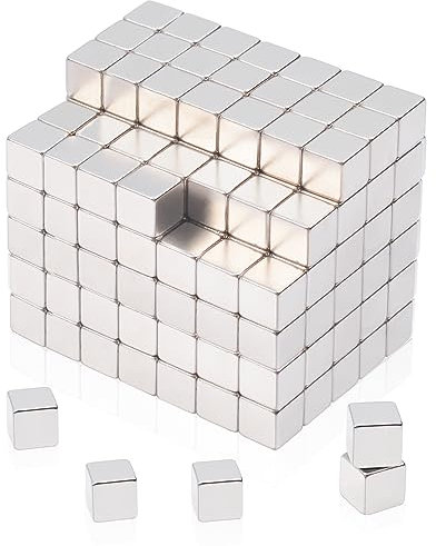 MIN CI 200 Stück Neodym Magnete Extra Stark, Mini Klein 5X5X5mm für Magnettafel Kühlschrank Tafelmagnete Fotos Whiteboard
