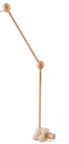 Promise Babe Baby Mobile Bracket Wood Clouds Design pour lit bébé, table à langer Nursery Playpen DIY Baby Mobile Holder Support Rack Rod pour suspension Music Box Wind Chime Bed Bell