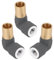 SPARES2GO 15mm x 10mm Push Fit Radiator Valve Anthracite Reducing Elbow Stem Compression (Pack of 3)