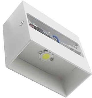 Housoutil Led Aluminium Wandleuchte Moderne Einfache Wandlampe Nachttisch Hintergrundlampe Kreative Led Wandlampe Für Flur Korridor Treppe Schlafzimmer Weiß