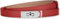 HEVIBK Ledergürtel Damen Gürtel Taillengürtel Damengürtel Leder Jeansgürtel Echtleder 36mm Breit schmaler Gürtel（Rot/Silber）