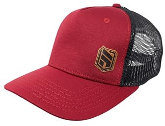 SABBOT Ezra Herren Snapback Cap, Damen Basecap, Outdoor Cap, Kappe mit Baumwolle und Elastan, Kappe, Modernes Design, Verstellbar, Atmungsaktives Netz (Rot)