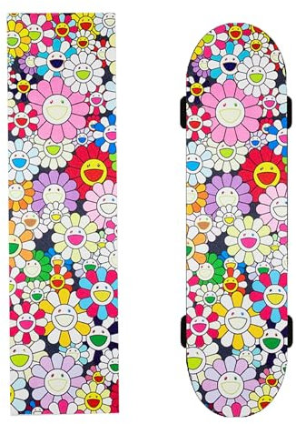 duoyif Skateboard Griffband, Skateboard Griptape, Grip-Tapes Für Skateboards Longboard Scooter Roller - Griptape Blase Freies, Rutschfest, Verschleißfest Wasserdicht (Sonnenblume, 84x23cm)
