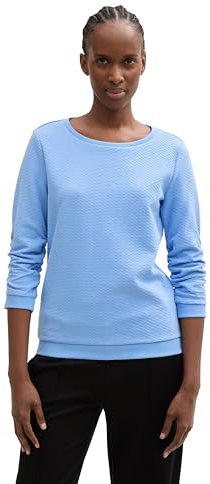 TOM TAILOR Denim Damen 1039979 Sweatshirt, 12146-Light Blue, S