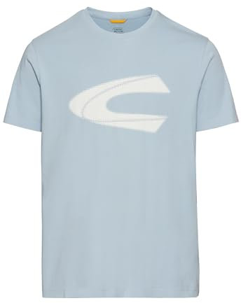 camel active Herren T-Shirt aus Organic Cotton Blau, Menswear-M
