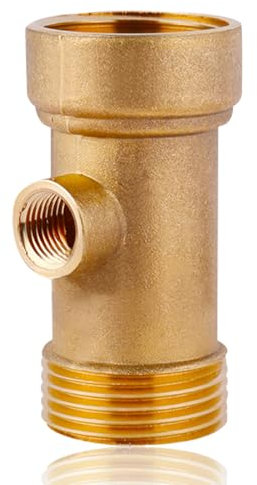 Répartiteur 3 voies en laiton 1 IG/AG DN25 vers DN13, 3 voies de raccordement à l'eau 1/4 IG/AG pour pompe à eau domestique, chaudière à membrane, manomètre, interrupteur à pression