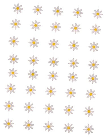 PHENOFICE Gänseblümchen-flagge Als Partydeko Wimpelkette Für Geburtstagsfeier Einfach Aufhängbar Für Innen Und Außenbereich Geeignet