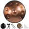 Kurd Minor 440 Hz Handpan Drum aus Edelstahl mit Tasche in Lila - 10 Noten Musikinstrument für Erwachsene, 56 cm Handtrommel Schlaginstrument