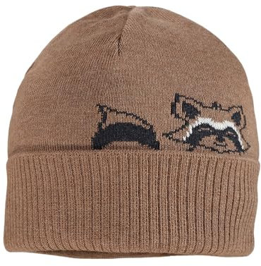 maximo MINI Boy-Mütze, Jacq. Waschbär Umschlag, Jerseyfutter Made in Germany