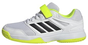 adidas Unisex Kinder Speedcourt Hallenschuhe Sport, Cloud White Core Black Lucid Lemon, 5.5 UK Child