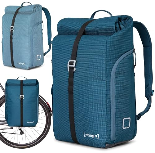 otinga® Flip V3 Fahrradtasche Rucksack [34L Volumen] für jeden Gepäckträger I Stylische Fahrradtasche reflektierend für maximale Sicherheit | Fahrradrucksack Gepäckträger in 3 Sekunden umgebaut
