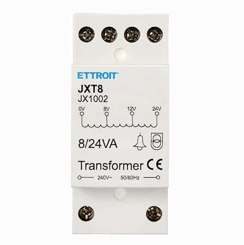 ETTROIT JX1002 TRASFORMATORE PER CITOFONO DA 220V A 8/12/24V PER GUIDA DIN STANDARD - INPUT 220-240V