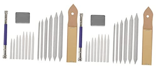 Tofficu 2 Stück Radiergummi Verlängerung Schleifpapier Radiergummistumpf Kohlestifte Speziell Zum Verblenden Von Bleistiften Stump Zum Zeichnen Radiergummis Schattierungsstifte Und