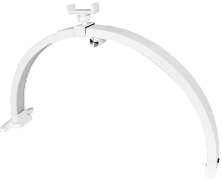 Terphadp Lampe de Bureau à Ongles Demi-Lune de 22 Pouces 20 W à Commande Tactile Lampe de Beauté de Manucure Pliable Demi-Lune avec Pince pour TéLéPhone Prise Ue Blanche