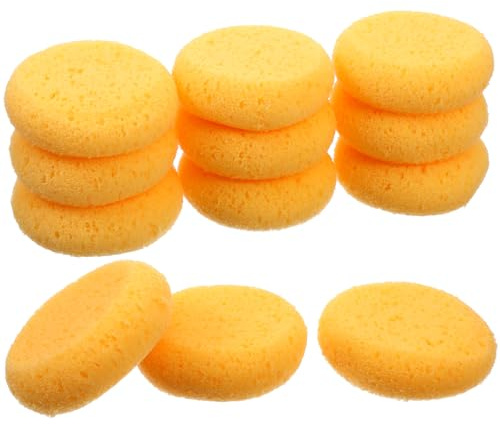 15 Pcs Pottery Sponges 2.7inch, Round Tack Sponges, Clay Sponge for Cleaning, Paint Sponge for Acrylic Painting, Pottery Tools for Kitchen Shoes Leather Care