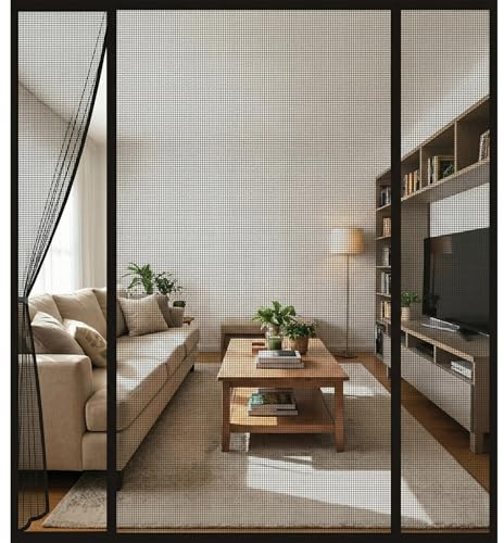 ZLLZPZD Mosquitera Magnética 190x210cm – Para Puertas de Balcón y Cocina | Cortina magnética 190x210cm anti-insectos,Fácil colocar sin perforar, cierre automático,Perfecta para balcón,patio y cocina