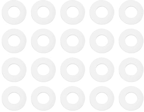 PATIKIL M Silicone Washer, 20 Pcs 16mm ID 30mm OD 2mm Épaisseur Washer O-Ring Joint Espaceur Pour Pipe Water Hose Poignées De Porte De Douche, Blanc
